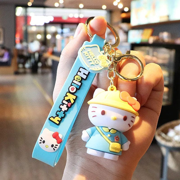 Planet Gates Kawaii Anime Sanrio Hello Kitty Keychain Pendant Holder Key Chain Car Keyring Mobile Phone Bag Hanging Jewelry Kids Toys Gifts