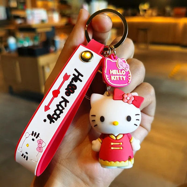Planet Gates Kawaii Anime Sanrio Hello Kitty Keychain Pendant Holder Key Chain Car Keyring Mobile Phone Bag Hanging Jewelry Kids Toys Gifts