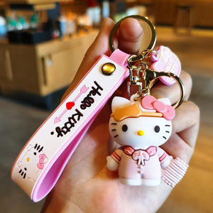 Planet Gates Kawaii Anime Sanrio Hello Kitty Keychain Pendant Holder Key Chain Car Keyring Mobile Phone Bag Hanging Jewelry Kids Toys Gifts