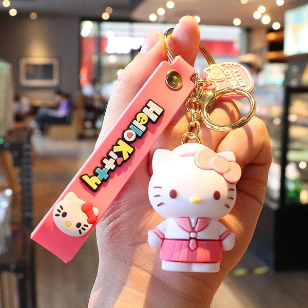 Planet Gates Kawaii Anime Sanrio Hello Kitty Keychain Pendant Holder Key Chain Car Keyring Mobile Phone Bag Hanging Jewelry Kids Toys Gifts