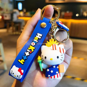 Planet Gates Kawaii Anime Sanrio Hello Kitty Keychain Pendant Holder Key Chain Car Keyring Mobile Phone Bag Hanging Jewelry Kids Toys Gifts