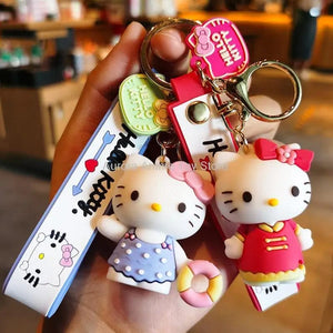 Planet Gates Kawaii Anime Sanrio Hello Kitty Keychain Pendant Holder Key Chain Car Keyring Mobile Phone Bag Hanging Jewelry Kids Toys Gifts