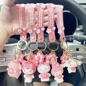 Planet Gates Kawaii Anime Sanrio Hello Kitty Keychain Pendant Holder Key Chain Car Keyring Mobile Phone Bag Hanging Jewelry Kids Toys Gifts