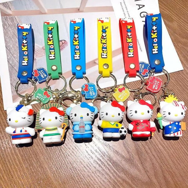 Planet Gates Kawaii Anime Sanrio Hello Kitty Keychain Pendant Holder Key Chain Car Keyring Mobile Phone Bag Hanging Jewelry Kids Toys Gifts