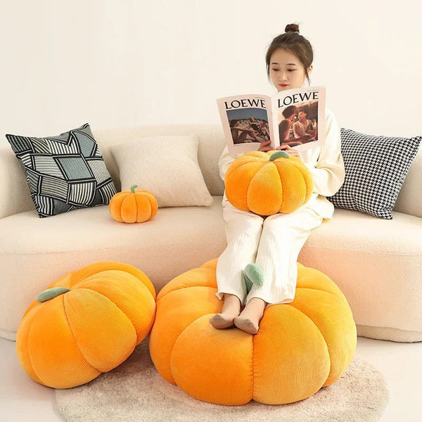 Planet Gates Kawaii Nordic Halloween Pumpkin Plush Toy Plushie Soft Plant Stuffed Doll Holidays Props Decorative Throw Pillow for Kids