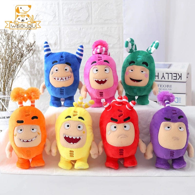 Planet Gates Kawaii Oddbods Fuse Bubbles Newt Pogo Slick Jeff Zee Plush Stuffed Toys Cute Cartoon Anime Mini Dolls Soft Pillow Kid Child Gift