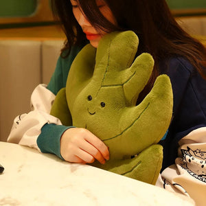 Planet Gates Kawaii Plush Leaves Pillow Cushion Toys Soft Maple Leaf Ginkgo Plant Full Stuffed Toys Room Christmas Holiday Party Decor Gift
