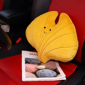 Planet Gates Kawaii Plush Leaves Pillow Cushion Toys Soft Maple Leaf Ginkgo Plant Full Stuffed Toys Room Christmas Holiday Party Decor Gift