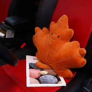 Planet Gates Kawaii Plush Leaves Pillow Cushion Toys Soft Maple Leaf Ginkgo Plant Full Stuffed Toys Room Christmas Holiday Party Decor Gift