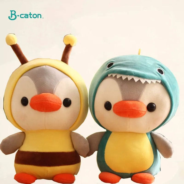 Planet Gates Kawaii Plush Toy Penguin Turn To Dinosaur Frog Unicorn Bee Stuffed Doll Cartoon Animal Birthday Christmas Gift for Kids Children