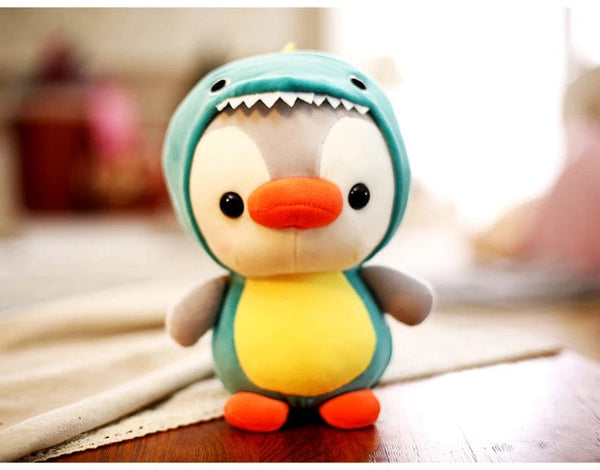 Planet Gates Kawaii Plush Toy Penguin Turn To Dinosaur Frog Unicorn Bee Stuffed Doll Cartoon Animal Birthday Christmas Gift for Kids Children