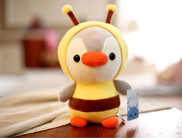 Planet Gates Kawaii Plush Toy Penguin Turn To Dinosaur Frog Unicorn Bee Stuffed Doll Cartoon Animal Birthday Christmas Gift for Kids Children