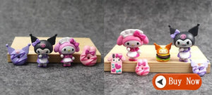 Planet Gates Kawaii Sanrio Anime Figure Cinnamoroll Pachacco Kuromi Doll Hello Kitty Action Figures DIY Cake Decorate Toys Gifts for Children