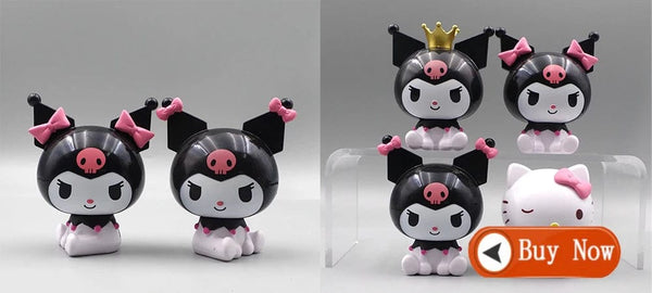 Planet Gates Kawaii Sanrio Anime Figure Cinnamoroll Pachacco Kuromi Doll Hello Kitty Action Figures DIY Cake Decorate Toys Gifts for Children