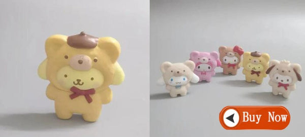 Planet Gates Kawaii Sanrio Anime Figure Cinnamoroll Pachacco Kuromi Doll Hello Kitty Action Figures DIY Cake Decorate Toys Gifts for Children