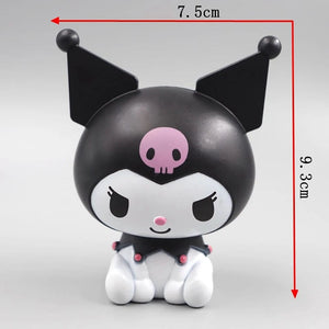 Planet Gates Kawaii Sanrio Anime Figure Cinnamoroll Pachacco Kuromi Doll Hello Kitty Action Figures DIY Cake Decorate Toys Gifts for Children