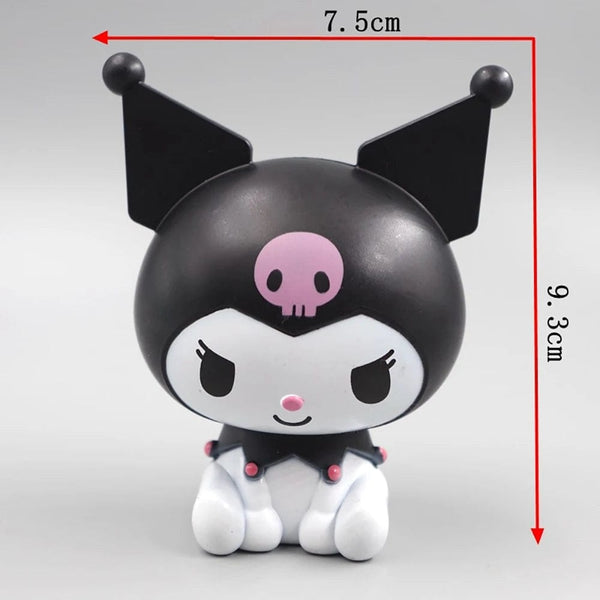 Planet Gates Kawaii Sanrio Anime Figure Cinnamoroll Pachacco Kuromi Doll Hello Kitty Action Figures DIY Cake Decorate Toys Gifts for Children