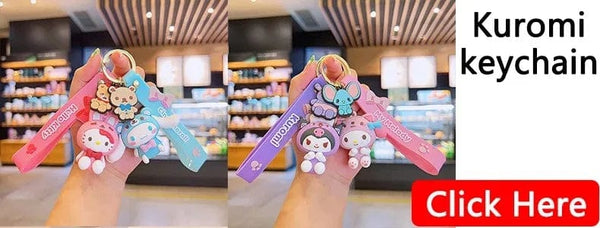 Planet Gates Kawaii Sanrio Keychain Plush Anime Kuromi Doll Keyring Hello Kitty Plushie  Cinnamoroll KeyChains Bag Pendant Toy Gift for Girls