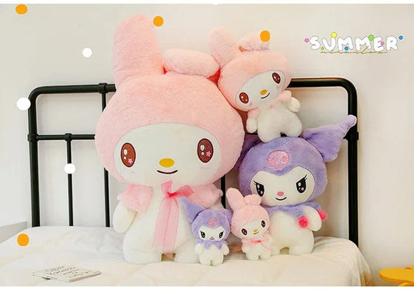 Planet Gates Kawaii Sanrio Plush Toys 25cm Kuromi My Melody Plushies Dolls Cute Sanrio Merch Cartoon Anime Stuffed Plush Toys Birthday Gifts