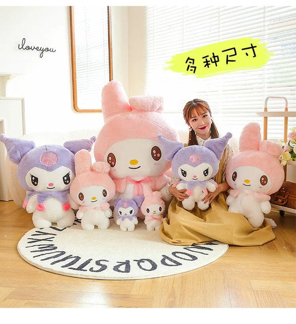 Planet Gates Kawaii Sanrio Plush Toys 25cm Kuromi My Melody Plushies Dolls Cute Sanrio Merch Cartoon Anime Stuffed Plush Toys Birthday Gifts