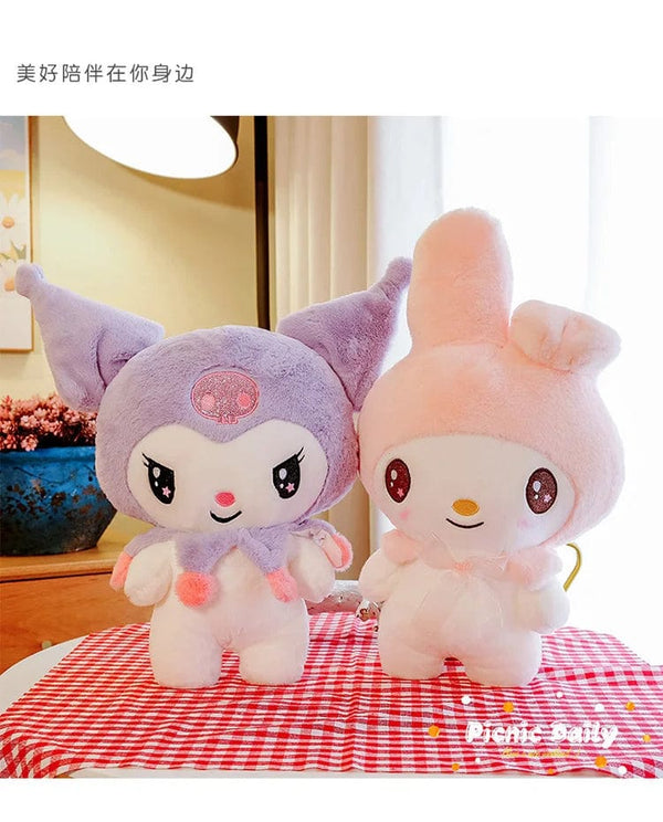 Planet Gates Kawaii Sanrio Plush Toys 25cm Kuromi My Melody Plushies Dolls Cute Sanrio Merch Cartoon Anime Stuffed Plush Toys Birthday Gifts