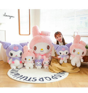 Planet Gates Kawaii Sanrio Plush Toys 25cm Kuromi My Melody Plushies Dolls Cute Sanrio Merch Cartoon Anime Stuffed Plush Toys Birthday Gifts