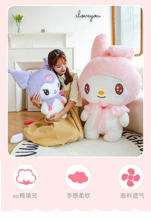 Planet Gates Kawaii Sanrio Plush Toys 25cm Kuromi My Melody Plushies Dolls Cute Sanrio Merch Cartoon Anime Stuffed Plush Toys Birthday Gifts