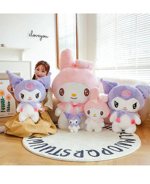 Planet Gates Kawaii Sanrio Plush Toys 25cm Kuromi My Melody Plushies Dolls Cute Sanrio Merch Cartoon Anime Stuffed Plush Toys Birthday Gifts