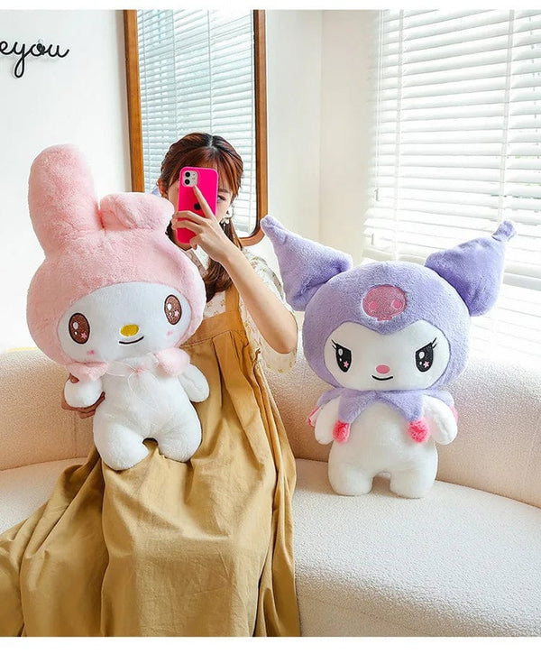 Planet Gates Kawaii Sanrio Plush Toys 25cm Kuromi My Melody Plushies Dolls Cute Sanrio Merch Cartoon Anime Stuffed Plush Toys Birthday Gifts