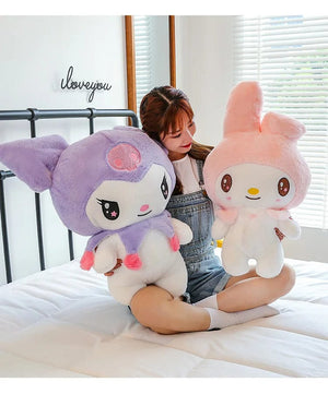 Planet Gates Kawaii Sanrio Plush Toys 25cm Kuromi My Melody Plushies Dolls Cute Sanrio Merch Cartoon Anime Stuffed Plush Toys Birthday Gifts