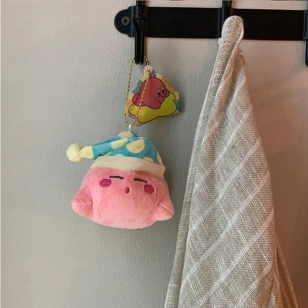 Planet Gates Kawaii Star Kirby Plush Doll Pendant Children Schoolbag Key Chains Sweet Star Doll Home Decoration Birthday Gift for Girls
