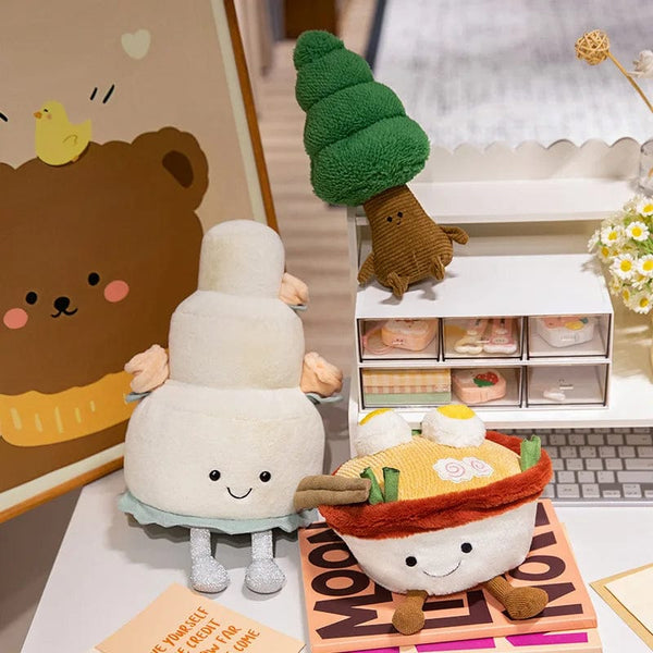Planet Gates Kawaii Stuffed Soft Plush Plants Lifelike Potted Plant Ramen Food Plush Doll PineTree Noodles Bunker Princess Castle Pillow Toy