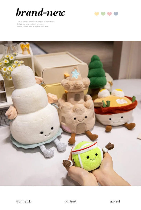 Planet Gates Kawaii Stuffed Soft Plush Plants Lifelike Potted Plant Ramen Food Plush Doll PineTree Noodles Bunker Princess Castle Pillow Toy