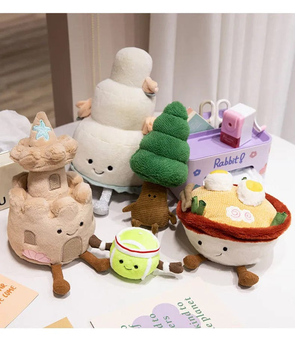 Planet Gates Kawaii Stuffed Soft Plush Plants Lifelike Potted Plant Ramen Food Plush Doll PineTree Noodles Bunker Princess Castle Pillow Toy