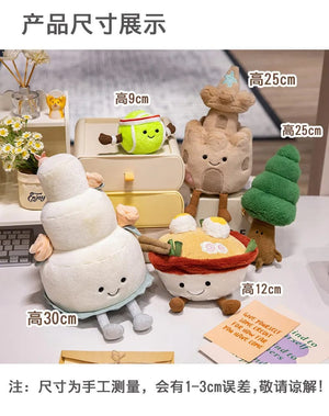 Planet Gates Kawaii Stuffed Soft Plush Plants Lifelike Potted Plant Ramen Food Plush Doll PineTree Noodles Bunker Princess Castle Pillow Toy