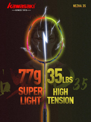 Planet Gates Kawasaki 5U Badminton Racket Professional Super Light Offensive Type High Graphite Badminton Racquet For Training  NeZha 35