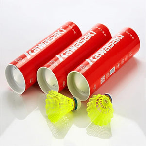 Planet Gates Kawasaki Nylon Ball N350 for Training 6 Pcs Badminton Plastic  Shuttlecock Birdies for Outdoor Training Use Durable Medium Speed