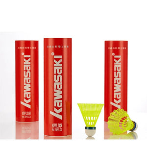 Planet Gates Kawasaki Nylon Ball N350 for Training 6 Pcs Badminton Plastic  Shuttlecock Birdies for Outdoor Training Use Durable Medium Speed