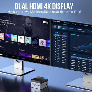 Planet Gates KB5 EU Plug / 8GB RAM 128GB ROM GMKtec KB5 Mini PC Intel Celeron N5105 Windows 11 Pro 4K Mini PC DDR4 8GB RAM 128GB ROM WiFi5 BT4.2 Desktop Computer Work