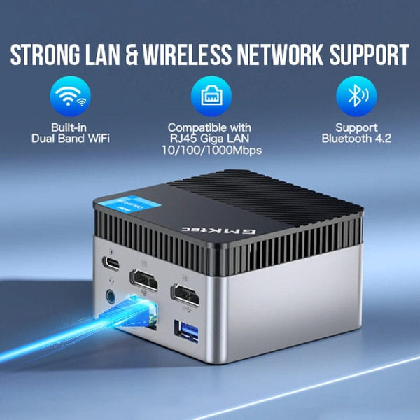 Planet Gates KB5 EU Plug / 8GB RAM 128GB ROM GMKtec KB5 Mini PC Intel Celeron N5105 Windows 11 Pro 4K Mini PC DDR4 8GB RAM 128GB ROM WiFi5 BT4.2 Desktop Computer Work
