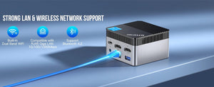 Planet Gates KB5 EU Plug / 8GB RAM 128GB ROM GMKtec KB5 Mini PC Intel Celeron N5105 Windows 11 Pro 4K Mini PC DDR4 8GB RAM 128GB ROM WiFi5 BT4.2 Desktop Computer Work