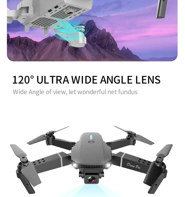Planet Gates KBDFA 2023 New E88 Pro WIFI FPV Drone Wide Angle HD 4K 1080P Camera Height Hold RC Foldable Quadcopter Dron Helicopter Toys Gift