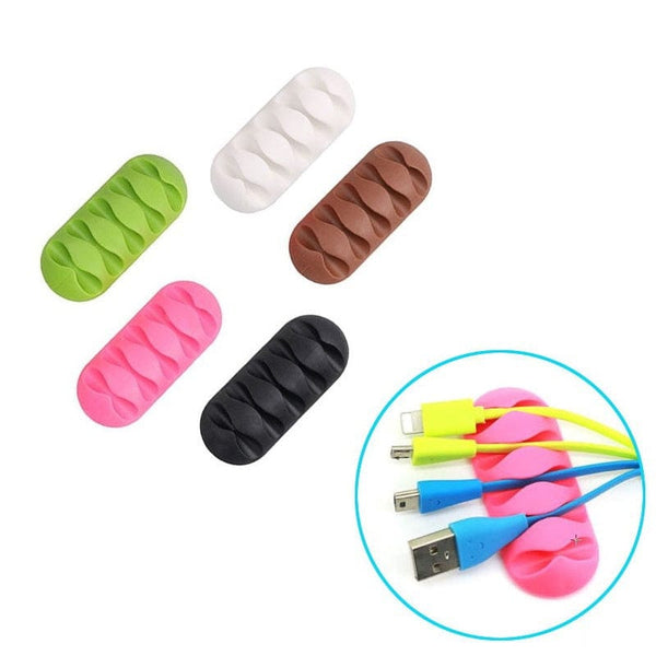 Planet Gates Keep Your Cables Organized and Tangle-Free with This 1pc Silicone Cable Organizer!