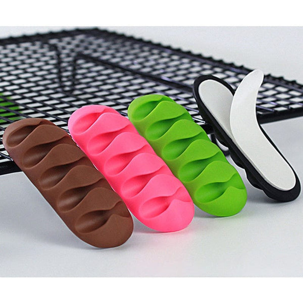 Planet Gates Keep Your Cables Organized and Tangle-Free with This 1pc Silicone Cable Organizer!