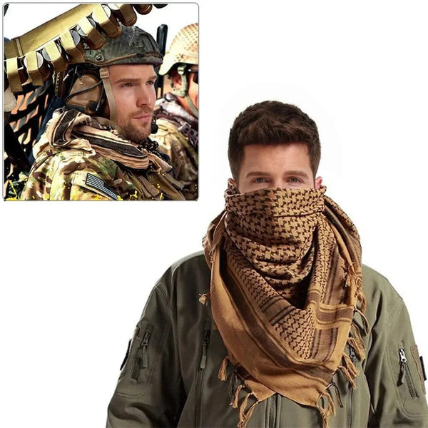 Planet Gates Keffiyeh Tactical Desert Scarf Wrap Shemagh Head Neck Arab Scarf Keffiyeh Scarf Wrap for Men And Women