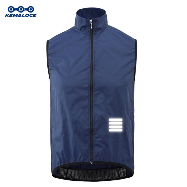 Planet Gates KEMALOCE Cycling Vest Wind Navy Blue Men 2023 Sleeveless Bicycle Gilet Black Lightweight Outdoor Windproof MTB Sports Wind Vest