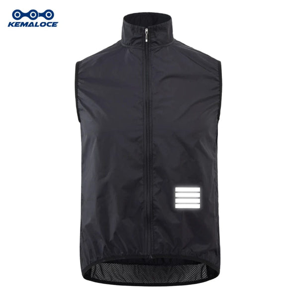Planet Gates KEMALOCE Cycling Vest Wind Navy Blue Men 2023 Sleeveless Bicycle Gilet Black Lightweight Outdoor Windproof MTB Sports Wind Vest