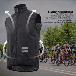 Planet Gates KEMALOCE Cycling Vest Wind Navy Blue Men 2023 Sleeveless Bicycle Gilet Black Lightweight Outdoor Windproof MTB Sports Wind Vest