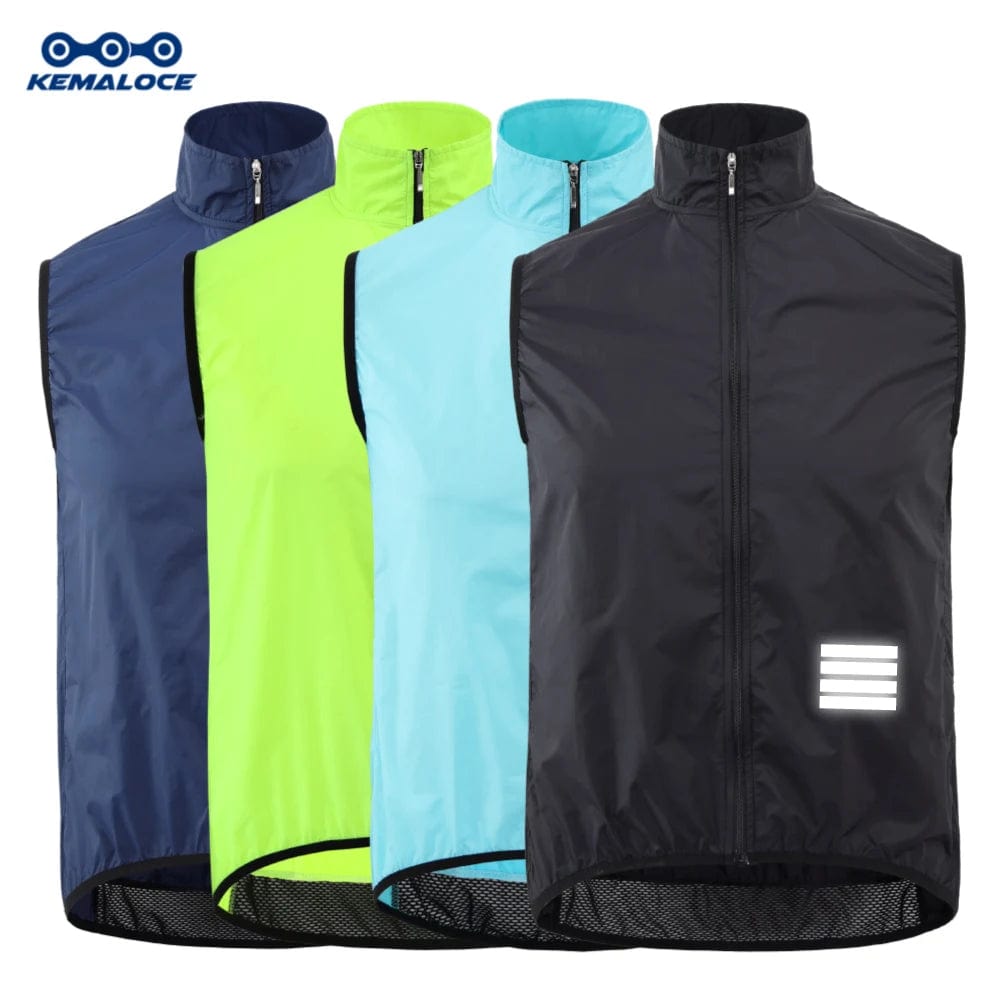 Planet Gates KEMALOCE Cycling Vest Wind Navy Blue Men 2023 Sleeveless Bicycle Gilet Black Lightweight Outdoor Windproof MTB Sports Wind Vest