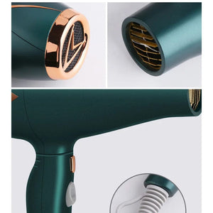 Planet Gates Kemei 3500W Hot and Cold Wind Hair Dryer Foldable Compact Blow Dryer Hairdryer Hair Styling Tools for Salons and Household Use